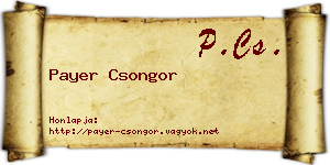 Payer Csongor névjegykártya